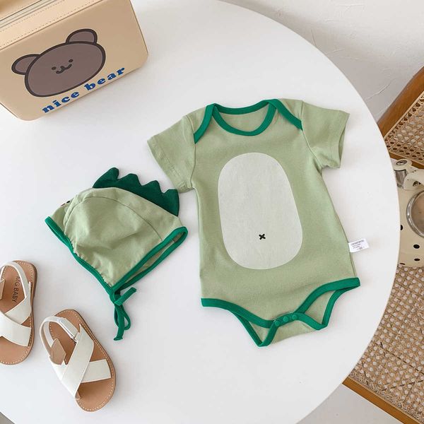 rompers boy baby cute cartoon dinosaur short sleeve jumpsuit toddler boys summer new thin breathable cotton bodysuit with cap j220922, Blue
rompers boy baby cute cartoon dinosaur short sleeve jumpsuit toddler boys summer new thin breathable cotton bodysuit with cap j220922, Blue