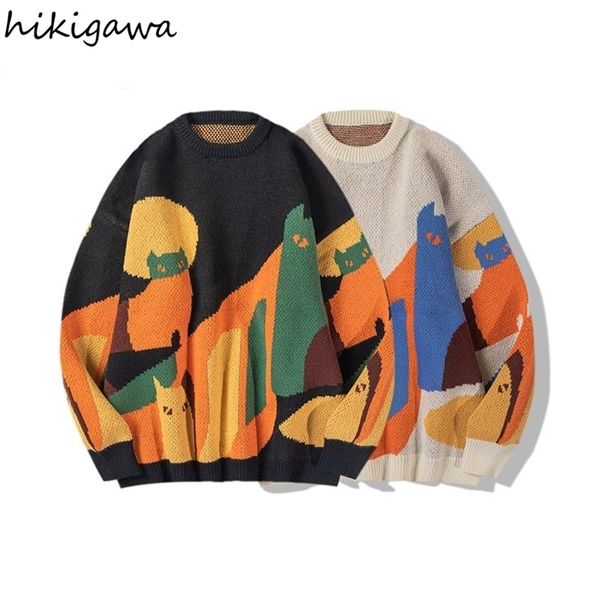 women's sweaters sweaters for women fashion print oversized jumper pull femme korean clothes for teens loose casual knitted pullovers, White;black
women's sweaters sweaters for women fashion print oversized jumper pull femme korean clothes for teens loose casual knitted pullovers, White;black