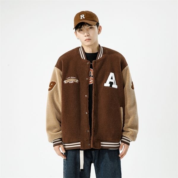 mens jackets oversized lamb wool varsity jacket men winter japan style allmatch hip hop casual warm baseball jacket male 221006, Black;brown
mens jackets oversized lamb wool varsity jacket men winter japan style allmatch hip hop casual warm baseball jacket male 221006, Black;brown