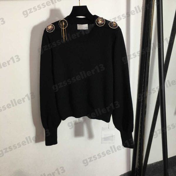 designer cardigan womens sweater customized pearl color buttons women sweaters round neck long sleeve pullover knit sweatshirts 0912, White;black
designer cardigan womens sweater customized pearl color buttons women sweaters round neck long sleeve pullover knit sweatshirts 0912, White;black