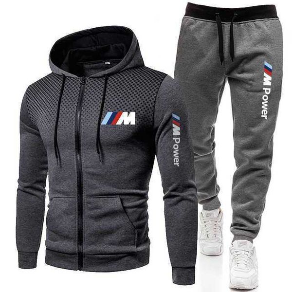 men's sportswear hooded sweatshirt and sweatpants 2-piece set with zipper bmw v brand clothing series, Black;brown
men's sportswear hooded sweatshirt and sweatpants 2-piece set with zipper bmw v brand clothing series, Black;brown