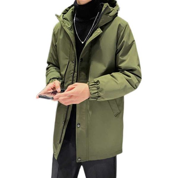 men's down parkas 2022 fashion mid-length jacket winter warm slim coats g220930, Black
men's down parkas 2022 fashion mid-length jacket winter warm slim coats g220930, Black
