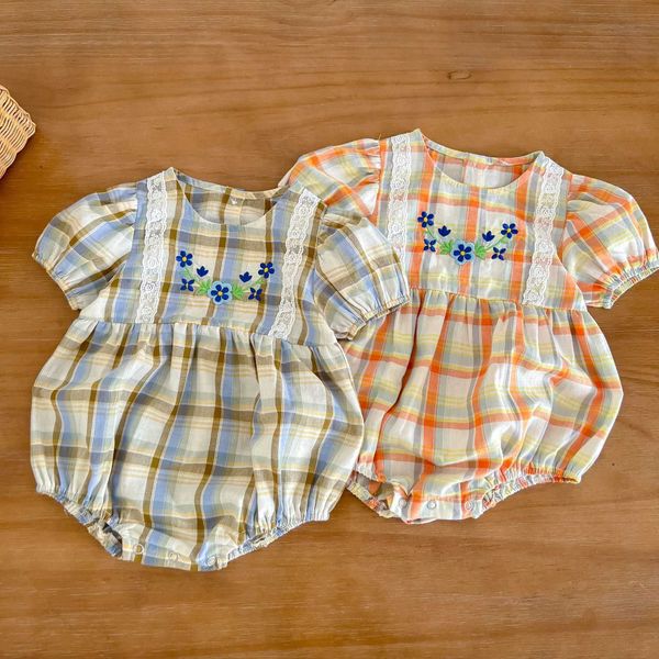 rompers toddler girl summer cute flower embroidery lace jumpsuit girls fashion plaid cotton bodysuit kid thin new arrival outfits j220922, Blue
rompers toddler girl summer cute flower embroidery lace jumpsuit girls fashion plaid cotton bodysuit kid thin new arrival outfits j220922, Blue