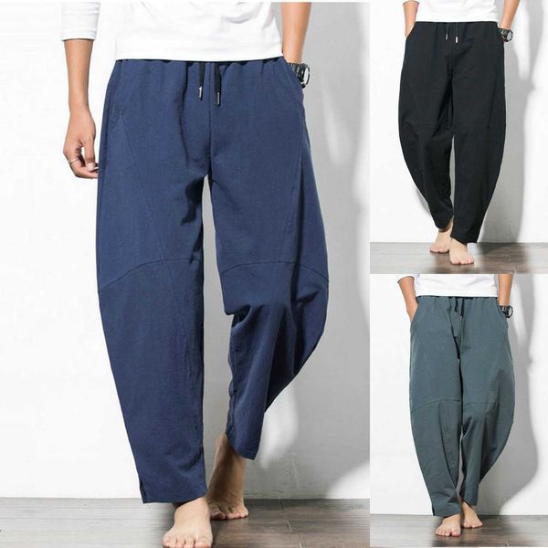 men's pants drawstring fit casual waist loose elastic mid solid trousers pants star apparel indoor house g220929, Black
men's pants drawstring fit casual waist loose elastic mid solid trousers pants star apparel indoor house g220929, Black