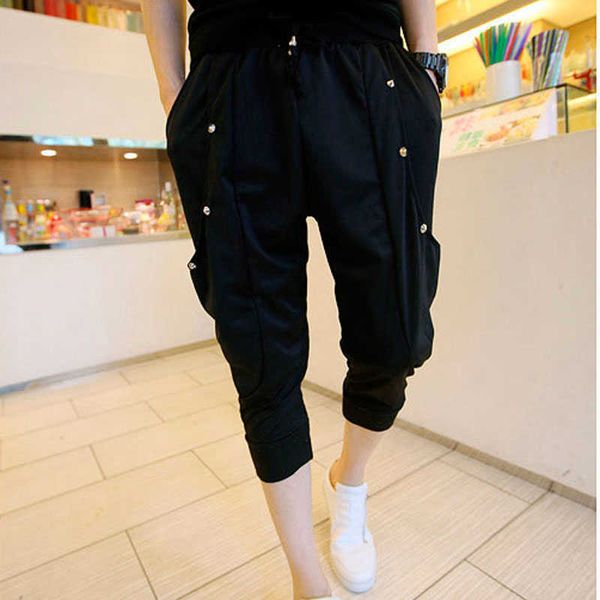 men's pants idopy mens korean punk fashion gothic style harem calf-length dded loose fit drop crotch trousers for man g220929, Black
men's pants idopy mens korean punk fashion gothic style harem calf-length dded loose fit drop crotch trousers for man g220929, Black
