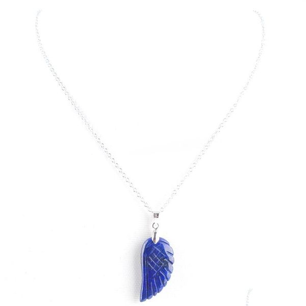 pendant necklaces natural lapis lazi gem stone bead angel wings sier pendant necklace plated reiki chakra jewelry 18 inche ffshop2001 dhgro, Silver
pendant necklaces natural lapis lazi gem stone bead angel wings sier pendant necklace plated reiki chakra jewelry 18 inche ffshop2001 dhgro, Silver