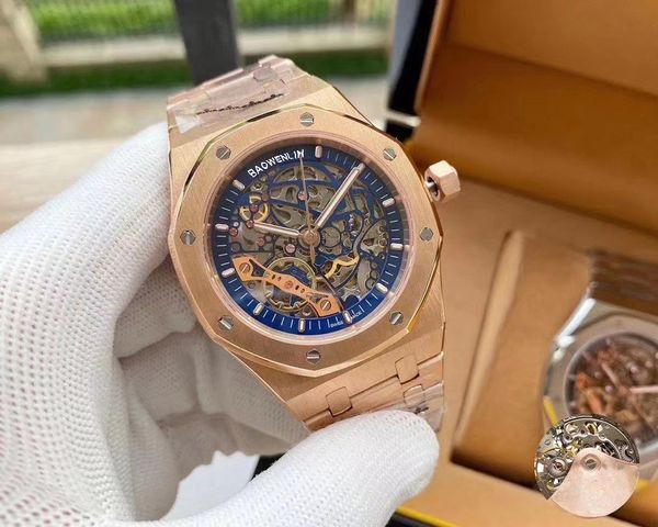 unique style design sports stainless steel men's watch automatic mechanical round dial hollow gold movement watches with 42mm buckle lu, Slivery;brown
unique style design sports stainless steel men's watch automatic mechanical round dial hollow gold movement watches with 42mm buckle lu, Slivery;brown