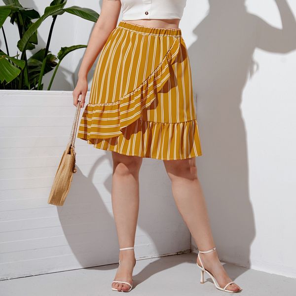 plus size dresses plus size elastic waist summer elegant floral skirt women ruffle trim casual midi stripe skirt female large size boho skir, Black
plus size dresses plus size elastic waist summer elegant floral skirt women ruffle trim casual midi stripe skirt female large size boho skir, Black