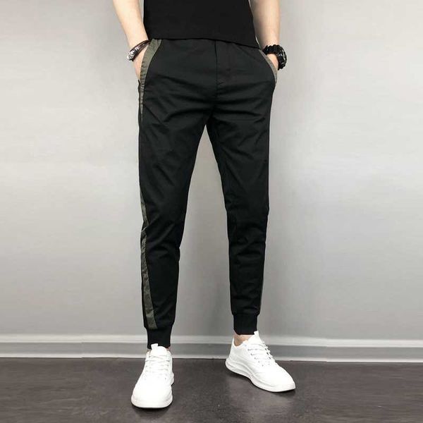 men's pants thin slim skinny sweatpants harajuku fashion stitching contrast color nine-point jogging korean clothes g220929, Black
men's pants thin slim skinny sweatpants harajuku fashion stitching contrast color nine-point jogging korean clothes g220929, Black