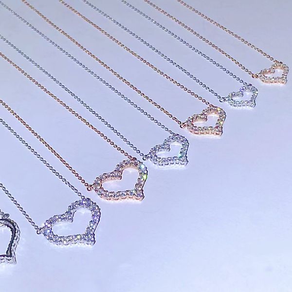 7a designer womens necklace classic fashion diamond heart pendant aaaaa jewelry girl valentines day christmas love gift box, Silver
7a designer womens necklace classic fashion diamond heart pendant aaaaa jewelry girl valentines day christmas love gift box, Silver