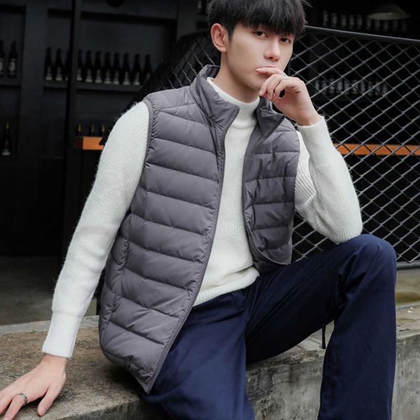 men's down parkas winter 90% white duck vest men doudoune homme puffer casual stand collar women outwear sleeveless jacket g220930, Black
men's down parkas winter 90% white duck vest men doudoune homme puffer casual stand collar women outwear sleeveless jacket g220930, Black