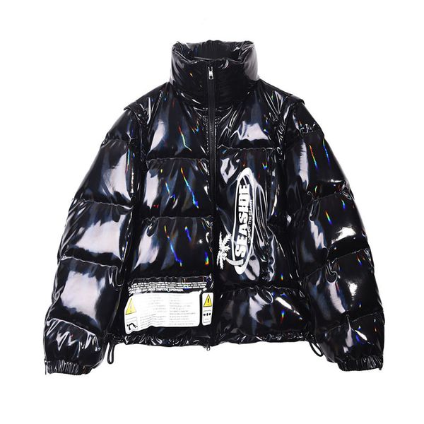women's down parkas fashion women's printed stand collar fluffy down coat female winter bread style sleeves detachable warm glossy, Black
women's down parkas fashion women's printed stand collar fluffy down coat female winter bread style sleeves detachable warm glossy, Black