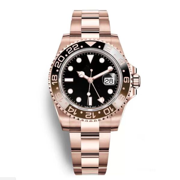 mens watches gmt wristwatches 40mm automatic mechanical ceramic clock dial gold stainless steel folding buckle watch classic designer watche, Slivery;brown
mens watches gmt wristwatches 40mm automatic mechanical ceramic clock dial gold stainless steel folding buckle watch classic designer watche, Slivery;brown