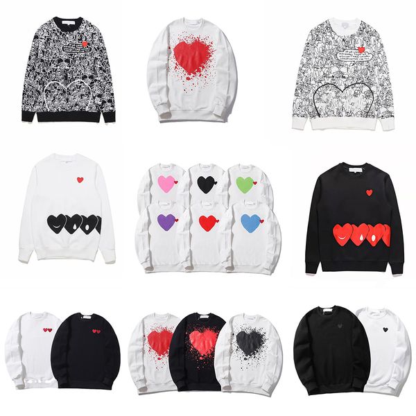 play designer men's hoodies fashion heart badge sweatshirt trend cotton clothes tag complete, Black
play designer men's hoodies fashion heart badge sweatshirt trend cotton clothes tag complete, Black