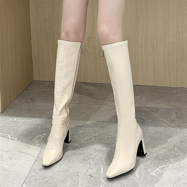 boots rimocy women pointed toe high heels long spring shoes woman knee-high booties side zipper pu leather botas female 221006, Black
boots rimocy women pointed toe high heels long spring shoes woman knee-high booties side zipper pu leather botas female 221006, Black