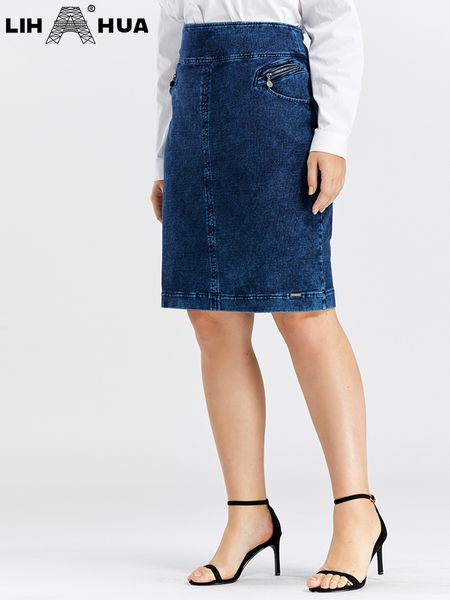 plus size dresses lih hua women's plus size denim skirt cotton elastic slim fit skirt casual fashion knit skirt 221006, Black
plus size dresses lih hua women's plus size denim skirt cotton elastic slim fit skirt casual fashion knit skirt 221006, Black