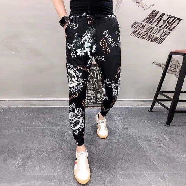 men's pants summer flower pants men's nine-point casual social thin slim-fit ankle bound cargo g220929, Black
men's pants summer flower pants men's nine-point casual social thin slim-fit ankle bound cargo g220929, Black