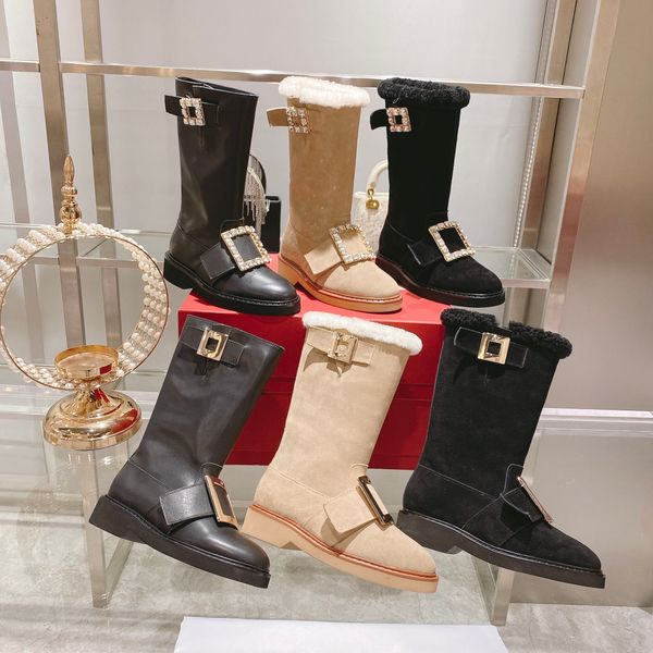 viv rangers boots metal buckle leather woven motorcycle designer luxury women boots warm winter fur booties, Black
viv rangers boots metal buckle leather woven motorcycle designer luxury women boots warm winter fur booties, Black