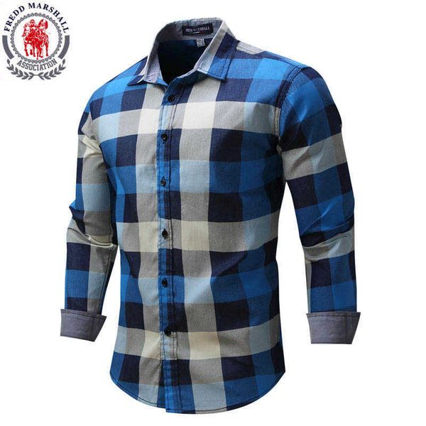 men's casual shirts fredd marshall men plaid shirts new autumn long sleeve slim cotton shirt men brand casual denim style checks blue d, White;black
men's casual shirts fredd marshall men plaid shirts new autumn long sleeve slim cotton shirt men brand casual denim style checks blue d, White;black