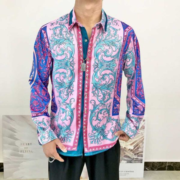 men's casual shirts royal fashion purple vintage pattern shirt men luxury printed paisley shirt men designer spring summer beach party, White;black
men's casual shirts royal fashion purple vintage pattern shirt men luxury printed paisley shirt men designer spring summer beach party, White;black