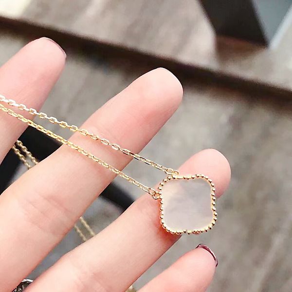 18k gold 4 leaf grass necklace designer women's pendant girl's valentine's day christmas love gift 316l stainless steel jewel, Silver
18k gold 4 leaf grass necklace designer women's pendant girl's valentine's day christmas love gift 316l stainless steel jewel, Silver