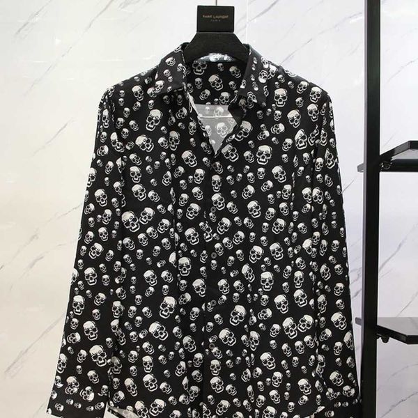men's casual shirts long-sleeved full-body printed skull slim-fit button-down hip-hop streetwear y2k dark trend t221006, White;black
men's casual shirts long-sleeved full-body printed skull slim-fit button-down hip-hop streetwear y2k dark trend t221006, White;black