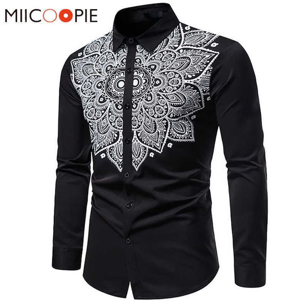 men's casual shirts floral print dress shirt for men luxury designer brand long sleeve social camisa formal shirts male royal slim fit, White;black
men's casual shirts floral print dress shirt for men luxury designer brand long sleeve social camisa formal shirts male royal slim fit, White;black
