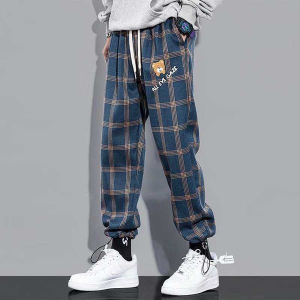 men's pants mens jogger sweatpants men's tide brand plaid casual pants loose straight korean version trend high street drawstring, Black
men's pants mens jogger sweatpants men's tide brand plaid casual pants loose straight korean version trend high street drawstring, Black