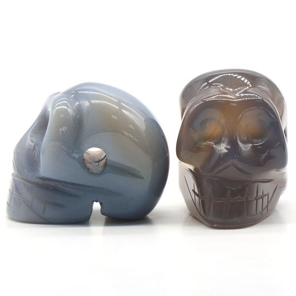 23mm natural grey agate stone skull hand carved human skull head sculpture gemstone carving, Black
23mm natural grey agate stone skull hand carved human skull head sculpture gemstone carving, Black
