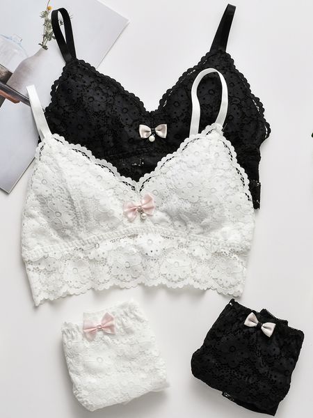 bras sets flower lace bows girl 's cute bra panties wirecotton soft underwear sleep intimates kawaii lolita 221006, Red;black
bras sets flower lace bows girl 's cute bra panties wirecotton soft underwear sleep intimates kawaii lolita 221006, Red;black