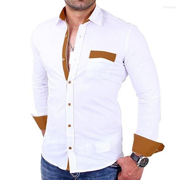 men's casual shirts mens button down slim fit long sleeve pocket business wedding party shirt male clothing, White;black
men's casual shirts mens button down slim fit long sleeve pocket business wedding party shirt male clothing, White;black