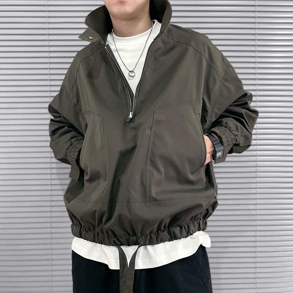 hoodie jacket men autumn japan style oversized jackets men high street clothes stand collar lightweight thin coats, Black;brown
hoodie jacket men autumn japan style oversized jackets men high street clothes stand collar lightweight thin coats, Black;brown