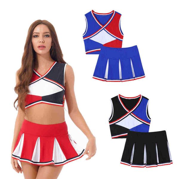 women's tracksuits womens cheerleading dance outfit cosplay role play come color block v neck sleeveless crop with pleated skirt t22090, Gray
women's tracksuits womens cheerleading dance outfit cosplay role play come color block v neck sleeveless crop with pleated skirt t22090, Gray