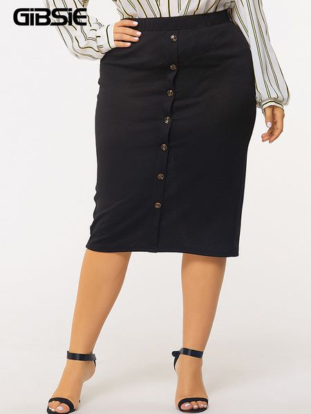 plus size dresses gibsie solid button front kneee length pencil skirt plus size 3xl 4xl women spring summer high waist office lady midi skir, Black
plus size dresses gibsie solid button front kneee length pencil skirt plus size 3xl 4xl women spring summer high waist office lady midi skir, Black