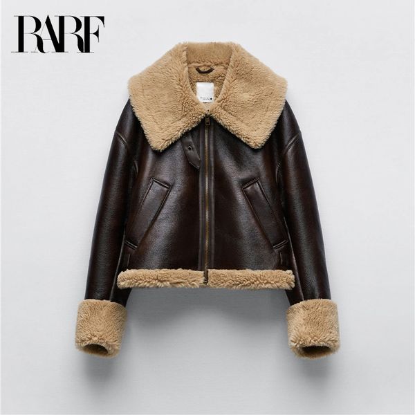

women's jackets sided jacket women's winter lambskin faux fur effect double-sided jacket with extra warmth 221006, Black;brown