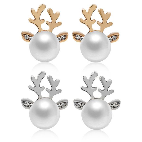 european and american creative elegant christmas charm fashion pearl reindeer earrings girl jewelry trend ac244, Golden
european and american creative elegant christmas charm fashion pearl reindeer earrings girl jewelry trend ac244, Golden