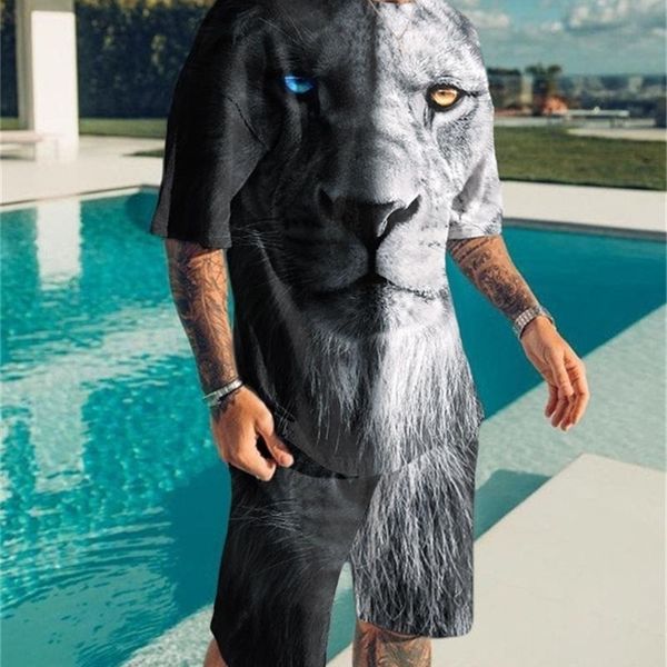 men's tracksuits summer men's oversized t-shirt short sleeve sportswear suit white black crew neck lion print fashion clothes 2210, Gray
men's tracksuits summer men's oversized t-shirt short sleeve sportswear suit white black crew neck lion print fashion clothes 2210, Gray