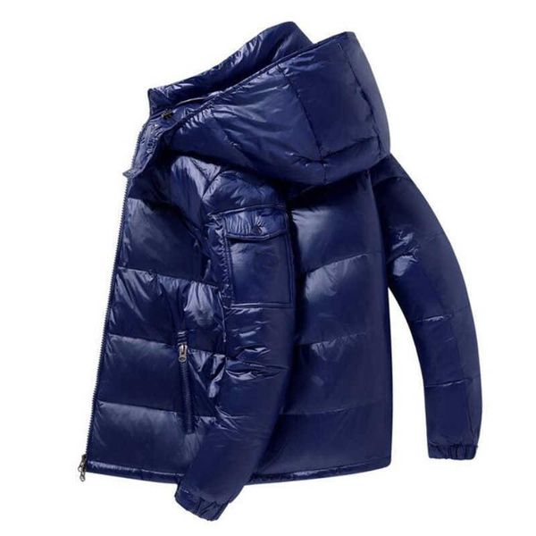 men's down parkas warm winter jacket shiny coat hood blue duck brand detachable hat parka male overcoat 2021 thermal puffer men g220930, Black
men's down parkas warm winter jacket shiny coat hood blue duck brand detachable hat parka male overcoat 2021 thermal puffer men g220930, Black