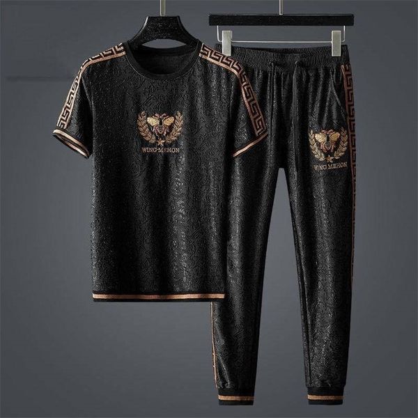 men's tracksuits men's fashion brand individual printed mercerized suit men's large loose korean edition leisure sports two-p, Gray
men's tracksuits men's fashion brand individual printed mercerized suit men's large loose korean edition leisure sports two-p, Gray