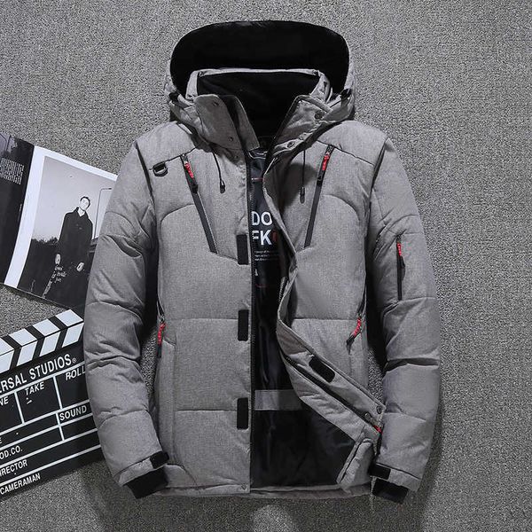 men's down parkas mens winter hooded jacket windproof coats outdoor sports thickened oversized warm parka male white duck puffer jacket, Black
men's down parkas mens winter hooded jacket windproof coats outdoor sports thickened oversized warm parka male white duck puffer jacket, Black