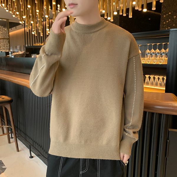 men's autumn winter clothes pure color sweaters men fashion clothing crewneck knitted sweaters outwear, White;black
men's autumn winter clothes pure color sweaters men fashion clothing crewneck knitted sweaters outwear, White;black