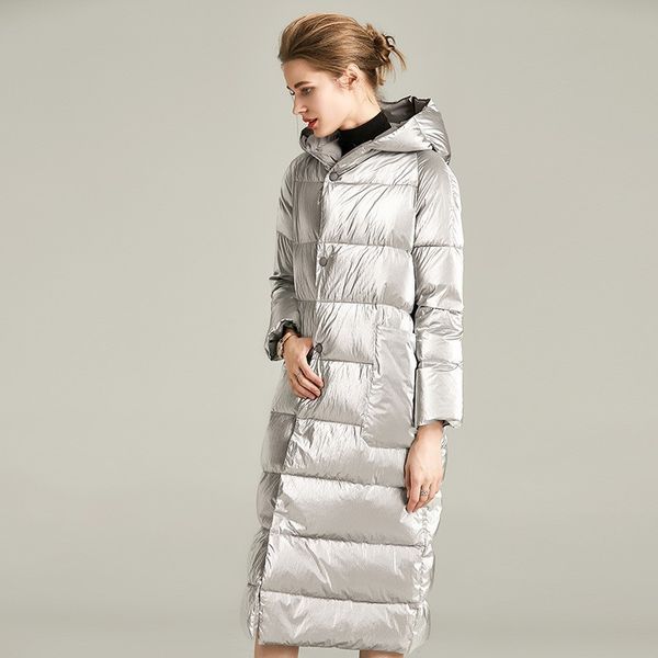 women's down parkas winter fashion shiny silver fluffy warm natural duck coats female hooded collar longer coat f2316 220930, Black
women's down parkas winter fashion shiny silver fluffy warm natural duck coats female hooded collar longer coat f2316 220930, Black
