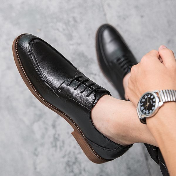 luxury vegan brogue oxford shoes stitching pointed toe retro men's fashion formal casual shoes business shoes large size 38-47, Black
luxury vegan brogue oxford shoes stitching pointed toe retro men's fashion formal casual shoes business shoes large size 38-47, Black