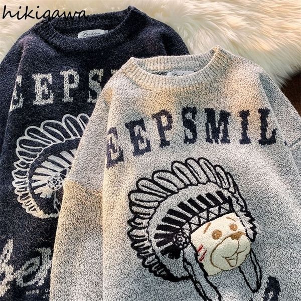 women's sweaters hikigawa woman sweaters japanese streetwear bf knitted pullovers loose vintage all-match jumper chic pull femme 27b47, White;black
women's sweaters hikigawa woman sweaters japanese streetwear bf knitted pullovers loose vintage all-match jumper chic pull femme 27b47, White;black
