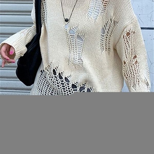 women's sweaters hollow out sweaters harajuku long sleeve grunge fairy core clothes y2k aesthetic women street knitted y2k pullovers 2, White;black
women's sweaters hollow out sweaters harajuku long sleeve grunge fairy core clothes y2k aesthetic women street knitted y2k pullovers 2, White;black