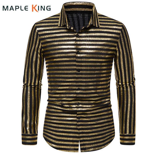 men's casual shirts mens designer shirts luxury 2022 cosplay masculino nightclub striped gold bronzing party dress button shirt men che, White;black
men's casual shirts mens designer shirts luxury 2022 cosplay masculino nightclub striped gold bronzing party dress button shirt men che, White;black