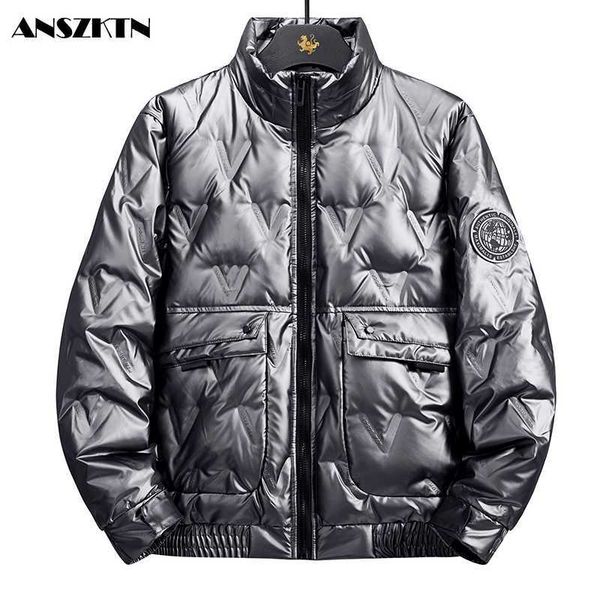 men's down parkas anszktn puffer winter jacket thick and warm parka coat male clothing hooded white duck g220930, Black
men's down parkas anszktn puffer winter jacket thick and warm parka coat male clothing hooded white duck g220930, Black