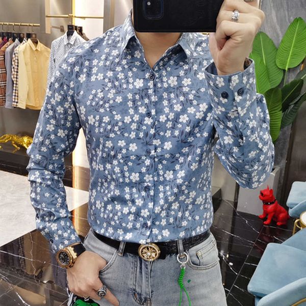 men's casual shirts spring 2022 fashion brand printed shirt mens slim fit casual camiseta masculina floral shirt camisa social masculin, White;black
men's casual shirts spring 2022 fashion brand printed shirt mens slim fit casual camiseta masculina floral shirt camisa social masculin, White;black