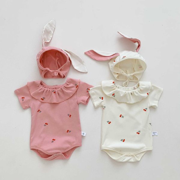 rompers newborn baby girl summer new fashion cherry lotus leaf collar jumpsuit short sleeves cotton bodysuit with cute rabbit cap j220922, Blue
rompers newborn baby girl summer new fashion cherry lotus leaf collar jumpsuit short sleeves cotton bodysuit with cute rabbit cap j220922, Blue