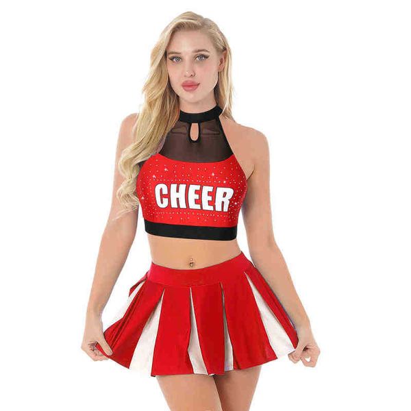 women's tracksuits womens cheerleading come cheerleader outfit letter printing shiny rhinestone halter crop with color block pleated sk, Gray
women's tracksuits womens cheerleading come cheerleader outfit letter printing shiny rhinestone halter crop with color block pleated sk, Gray